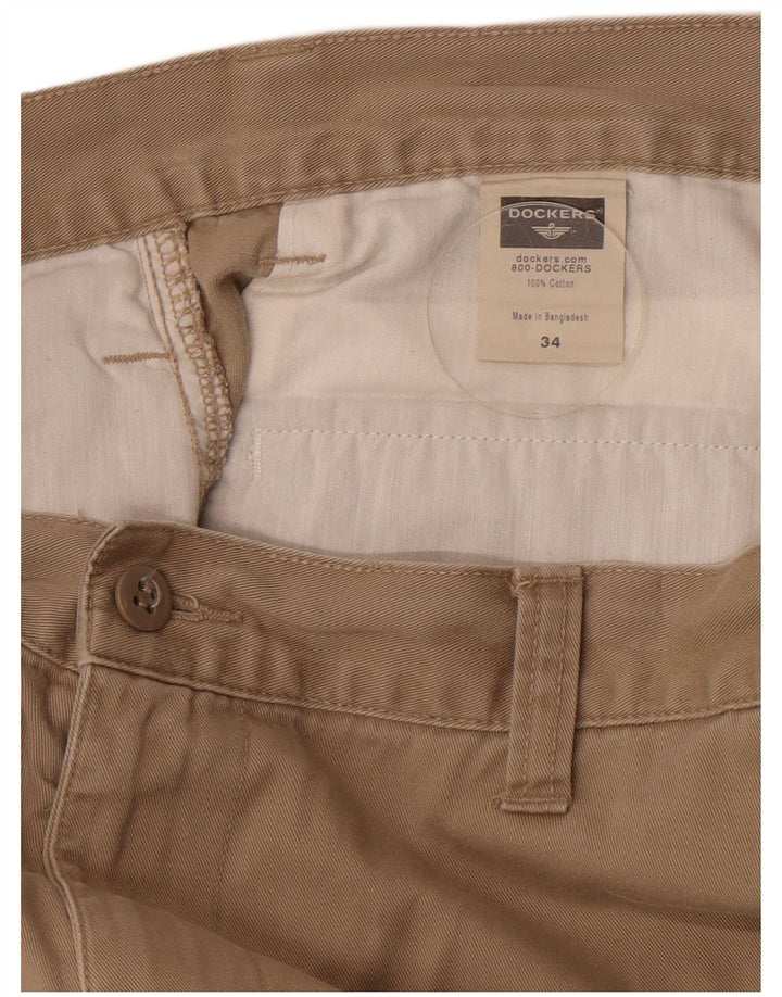Pantaloncini chino da uomo Dockers W34 grandi in cotone beige