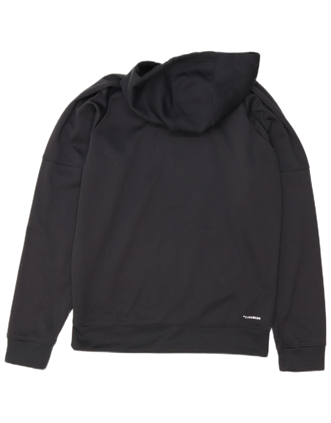 Felpa con cappuccio grafica ADIDAS da uomo Climawarm, poliestere nero medio