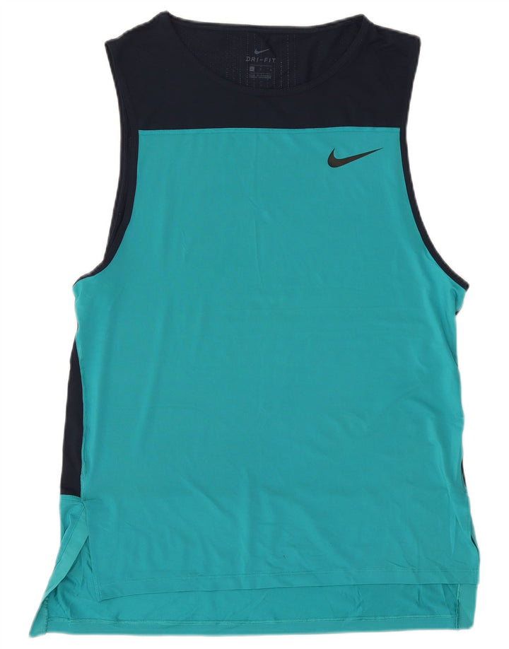 Canotta grafica Nike Dri Fit da uomo, grande, color block blu navy