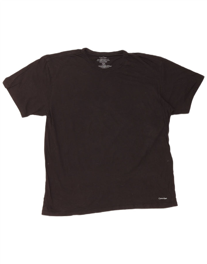 CALVIN KLEIN T-shirt da uomo Top XL in cotone nero