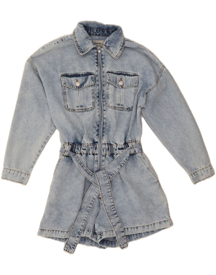 NEW LOOK Womens Denim Playsuit UK 6 XS Blue Cotton Vintage NEW LOOK and Second-Hand NEW LOOK from Messina Hembry 
