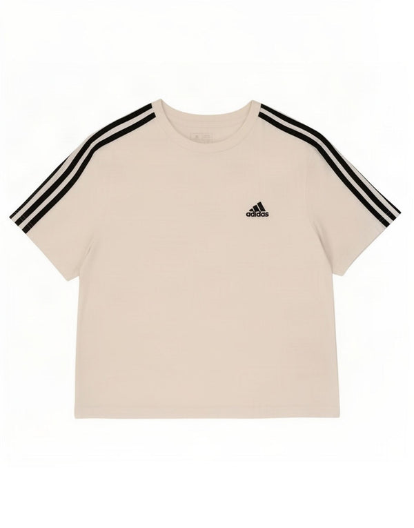 T-shirt Adidas da donna vestibilità ampia UK 12/14 medio bianco