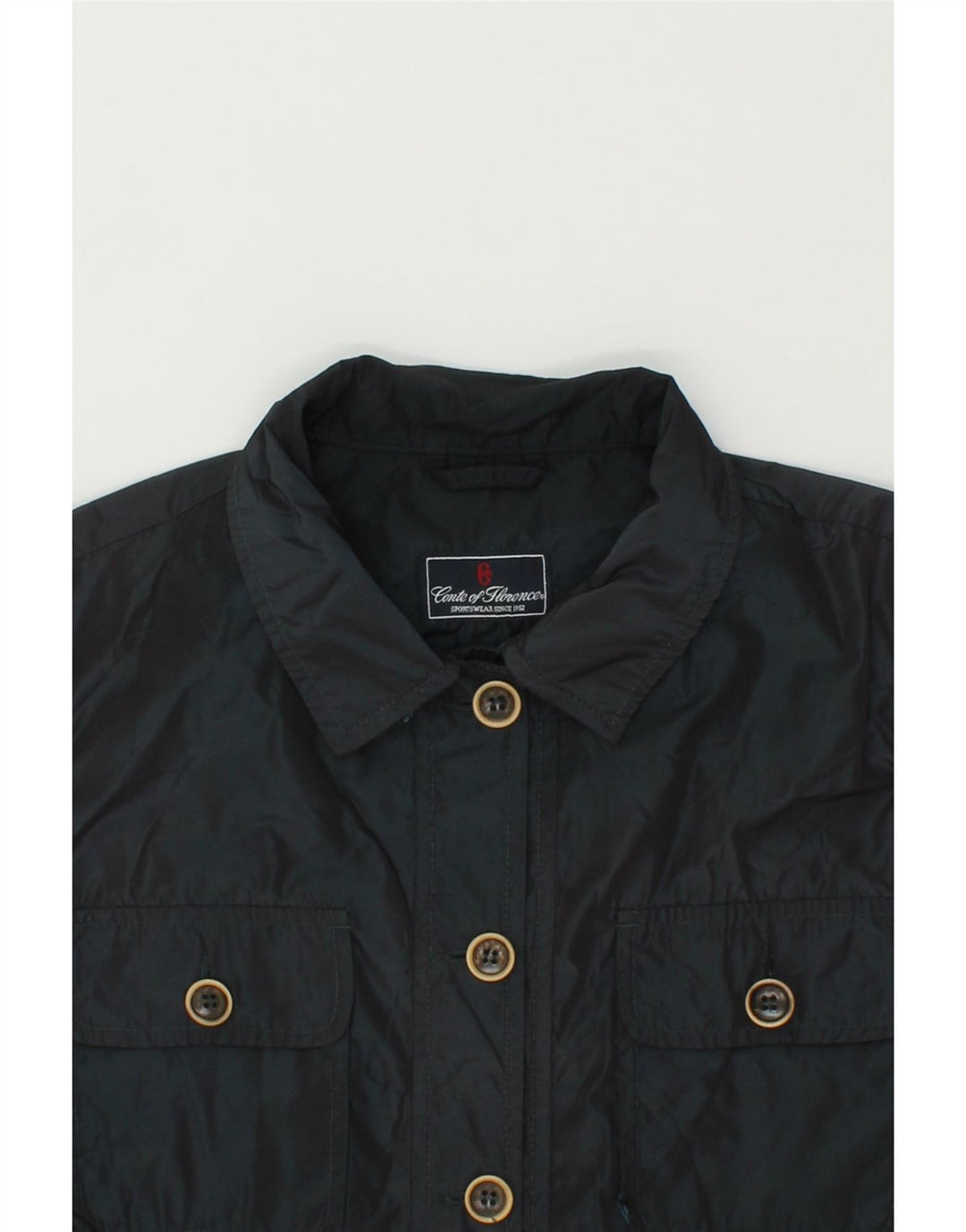 CONTE OF FLORENCE Womens Utility Jacket IT 50 XL Navy Blue Vintage Conte of Florence and Second-Hand Conte of Florence from Messina Hembry 
