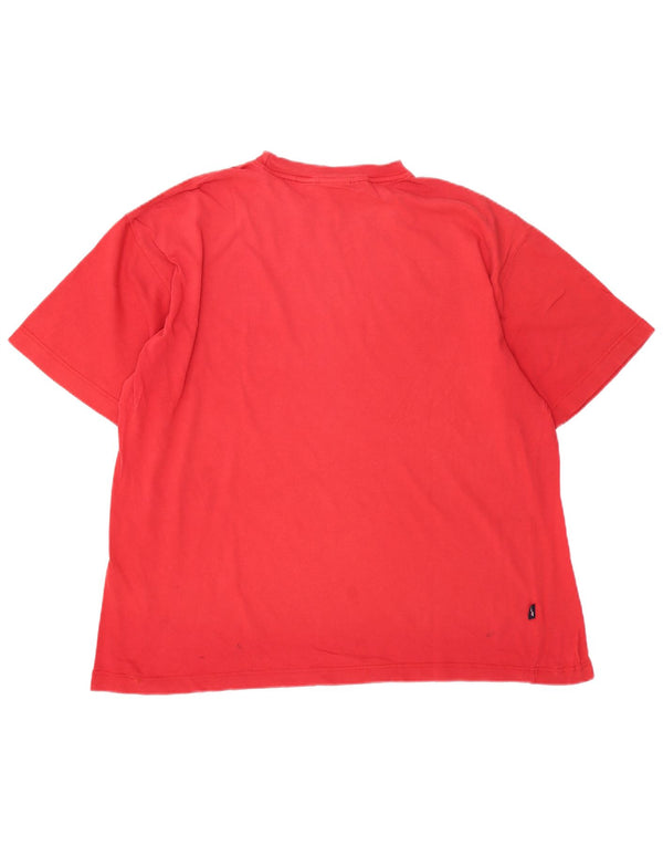 T-shirt da uomo Reebok Top Large rossa in cotone
