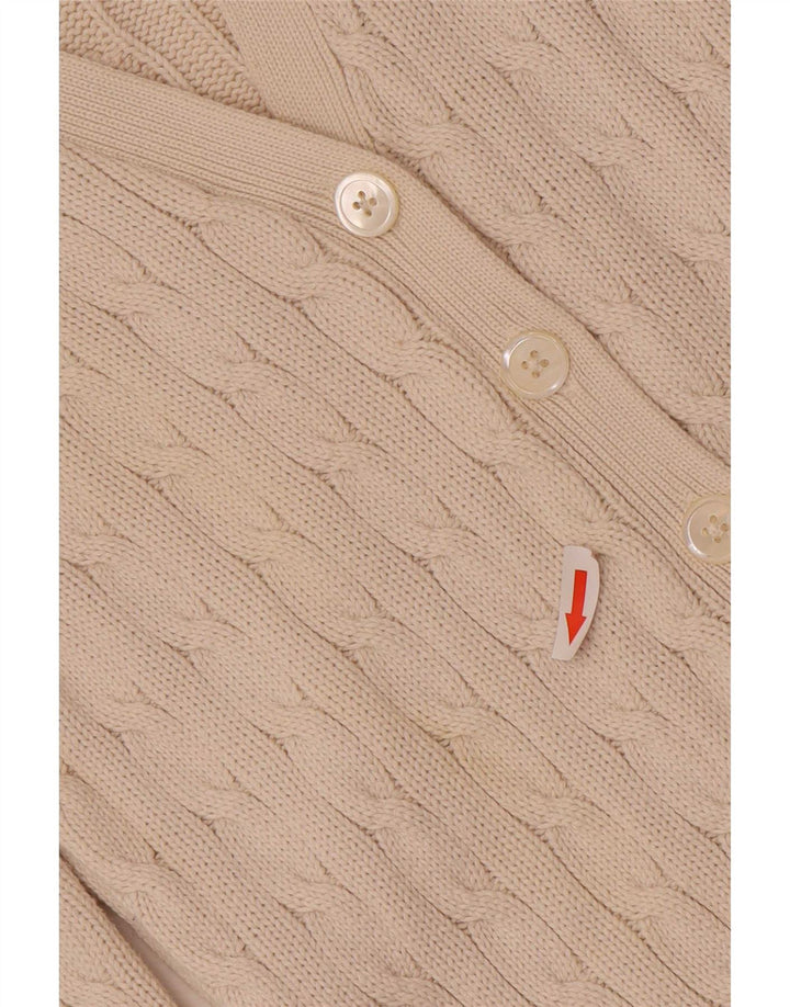 Maglione cardigan da donna Ralph Lauren UK 10 piccolo Beige