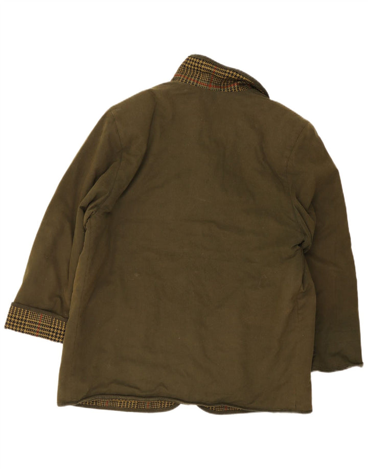 Giacca reversibile da uomo Burberrys UK 40 grande cotone kaki