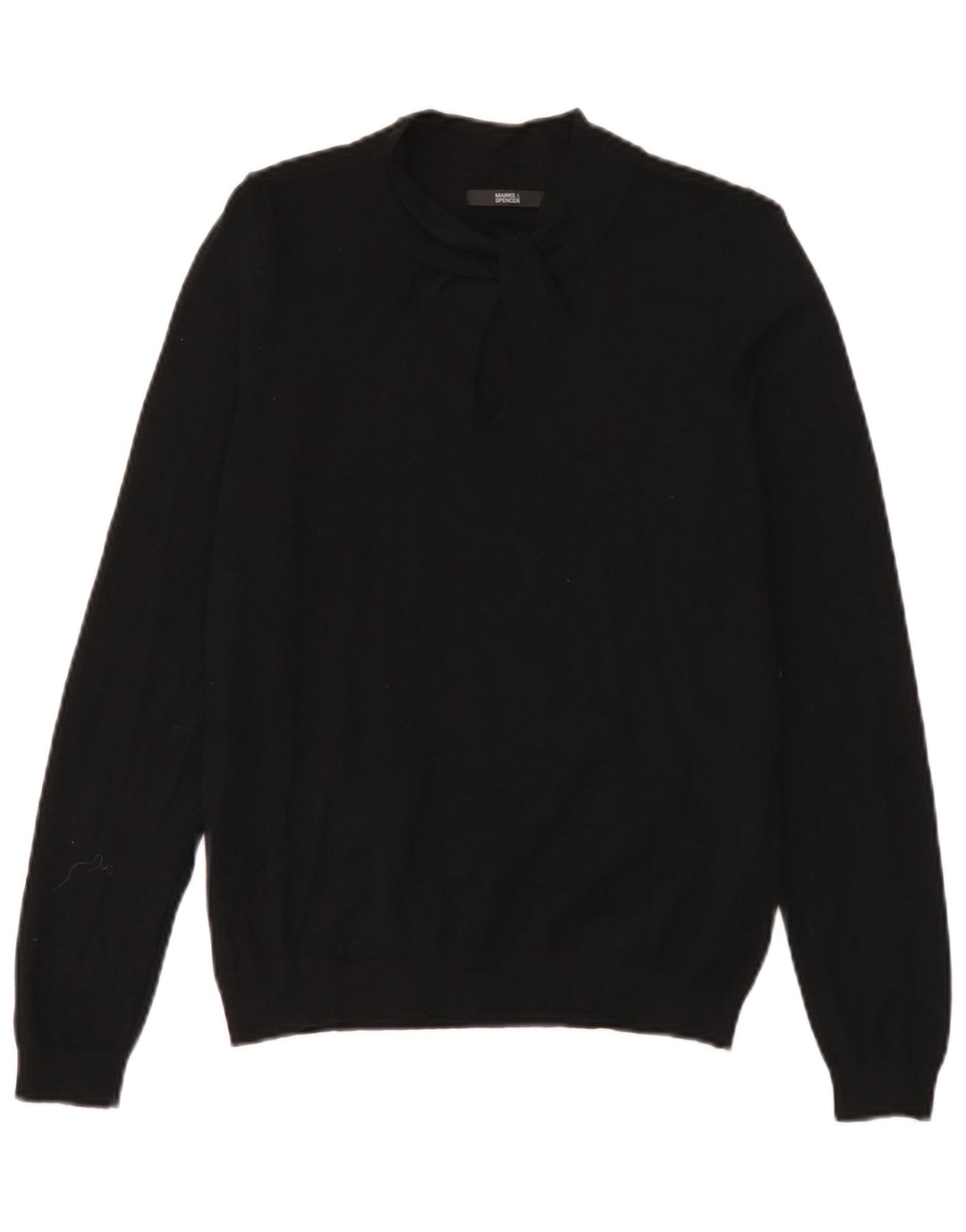 Maglione maglione a collo alto da donna Marks & Spencer UK 14 medio nero