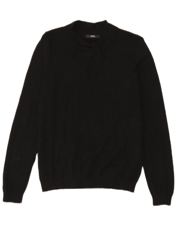 Maglione maglione a collo alto da donna Marks & Spencer UK 14 medio nero
