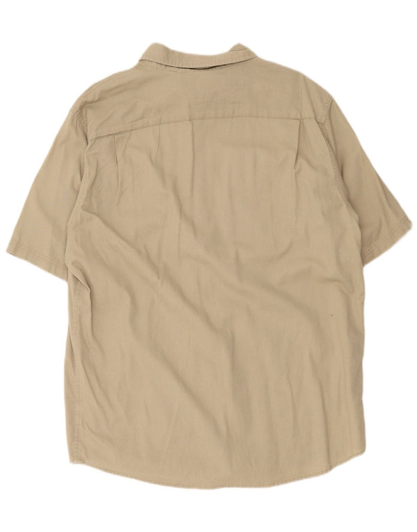Camicia Wrangler da uomo a maniche corte, vestibilità regolare, grande, in cotone kaki