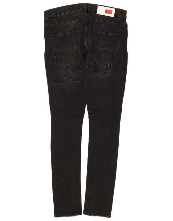 TOMMY HILFIGER Jeans skinny effetto consumato Lewis Hamilton da uomo W30 L32 neri