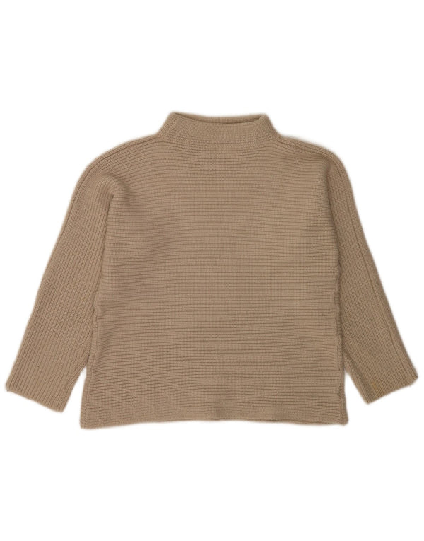 Maglione maglione a collo alto da donna Marks & Spencer UK 8 piccolo Beige