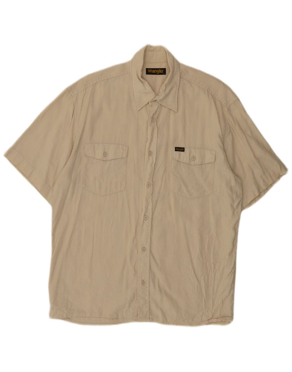 Camicia a maniche corte da uomo WRANGLER grande lino beige