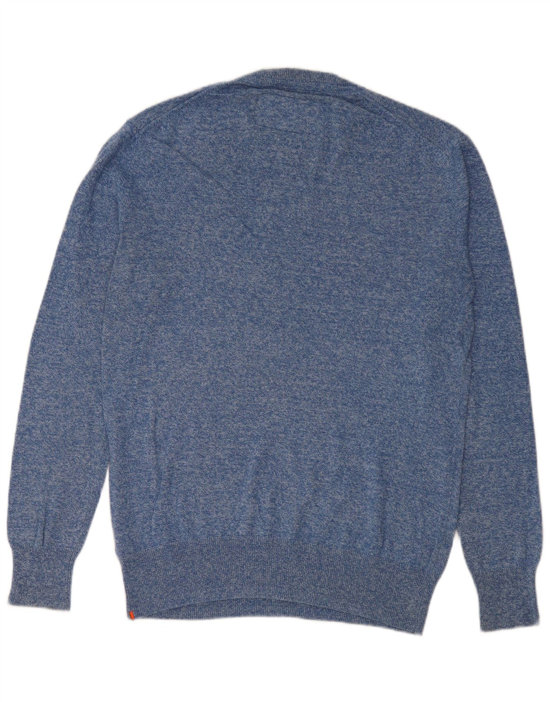 SUPERDRY Mens Crew Neck Jumper Sweater Medium Blue Flecked Cotton