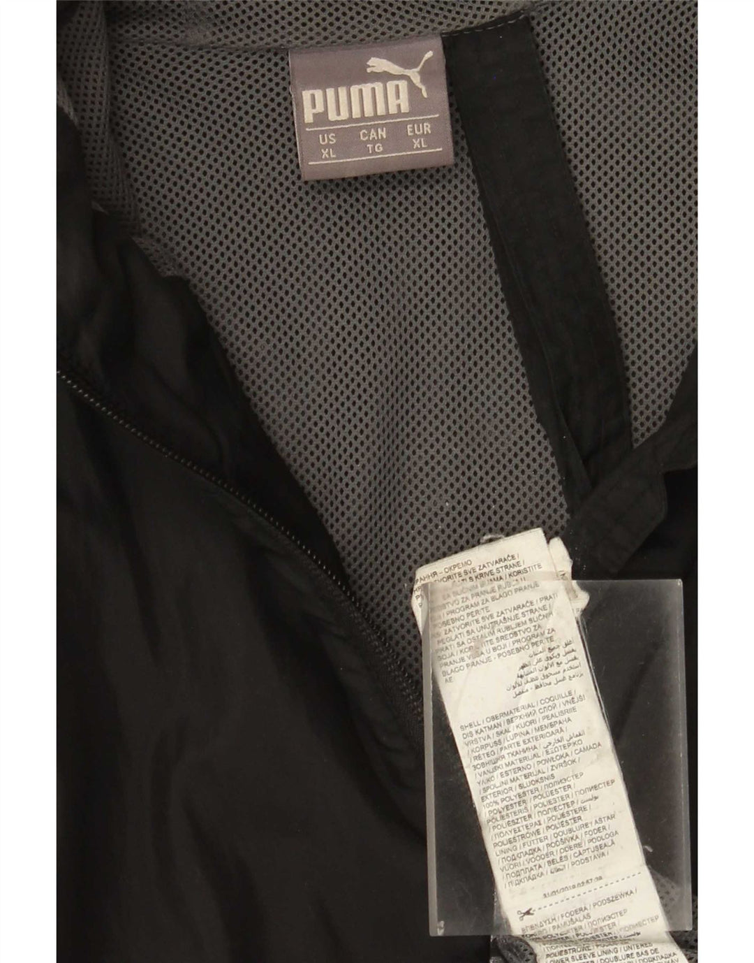 Giacca antipioggia da uomo Puma UK 18 XL poliestere nero