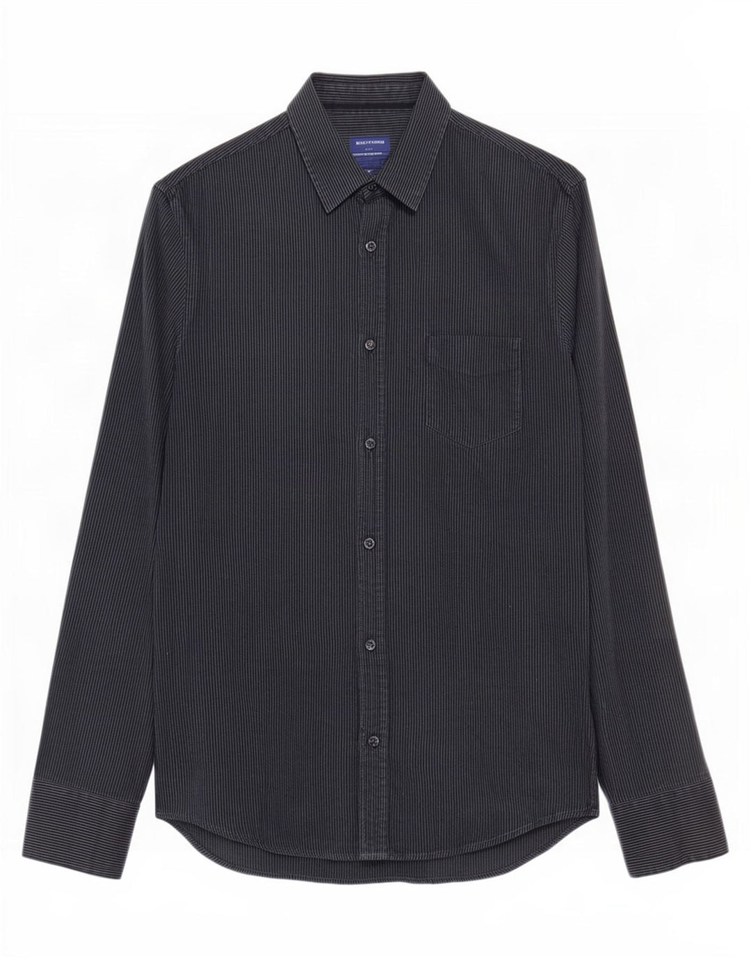 Camicia Uomo Trussardi Jeans Cotone Gessato Grigio Medio