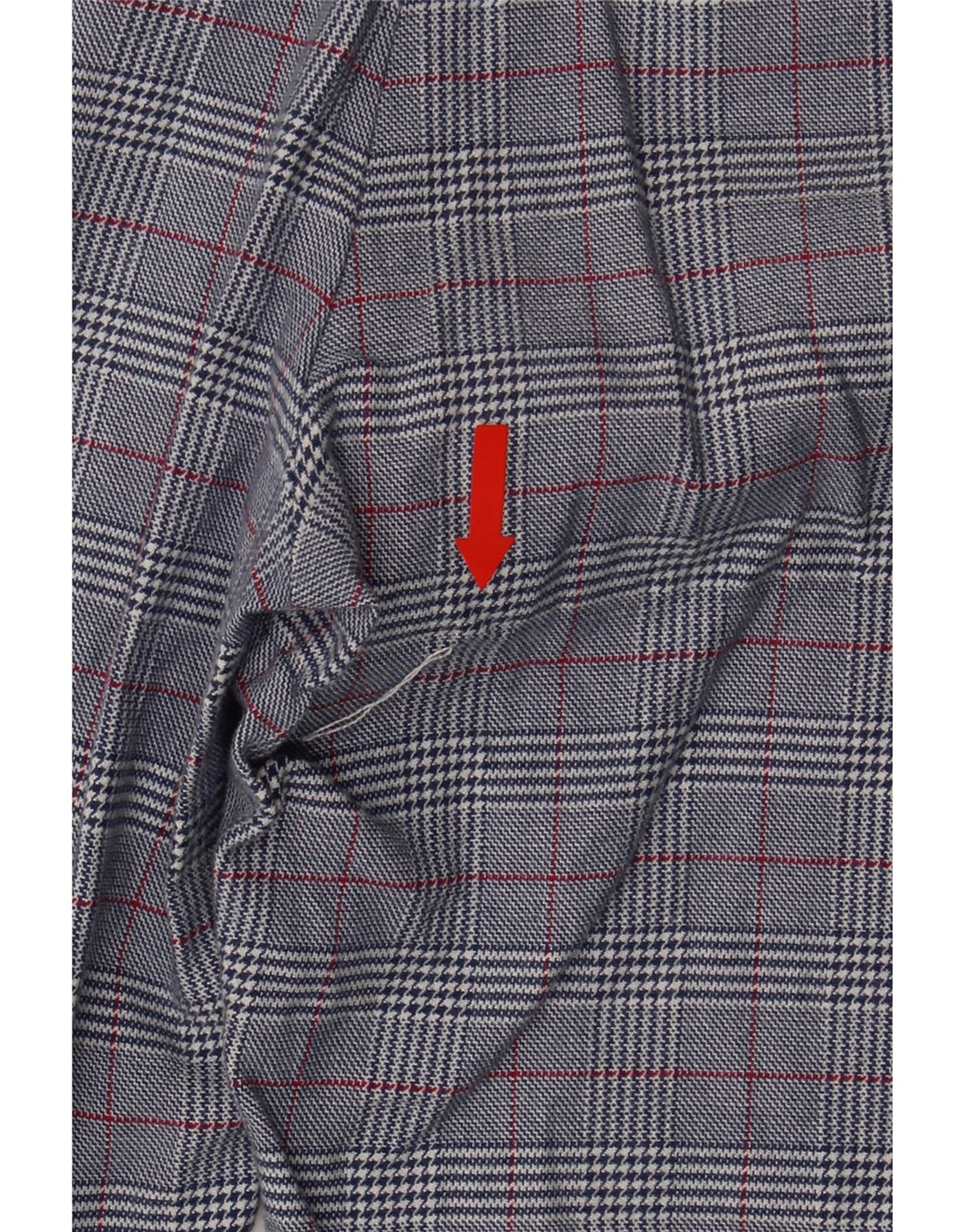 Pantaloni chino da donna Massimo Dutti EU 38 Small W30 L26 Pied de poule blu