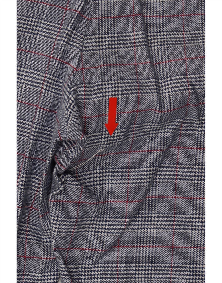 Pantaloni chino da donna Massimo Dutti EU 38 Small W30 L26 Pied de poule blu