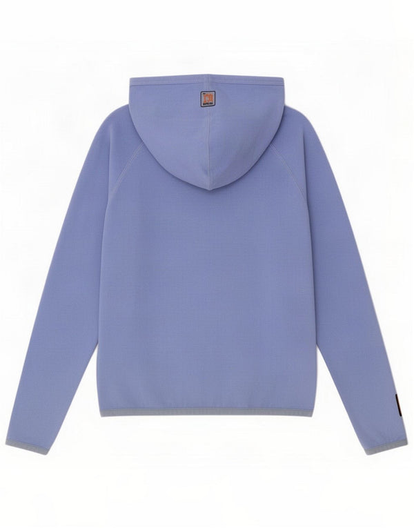 Gas Maglia in pile con cappuccio da donna UK 10 Small Blu Poliestere