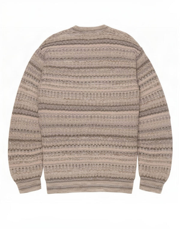 Maglione da uomo con scollo a V Sevres IT 50 Cotone a righe grigio medio