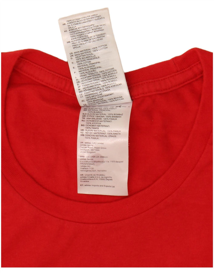 Maglietta grafica da uomo Adidas Top rossa media