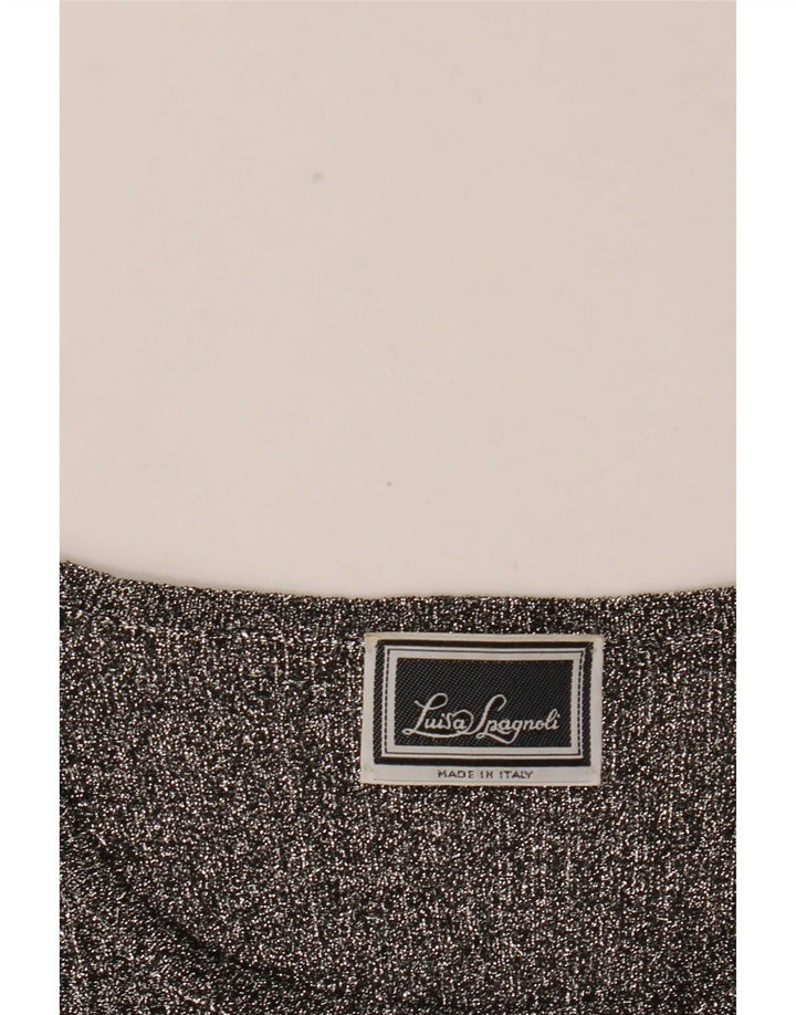 Maglia da donna Luisa Spagnoli a maniche lunghe UK 12 Grigio medio chiazzato