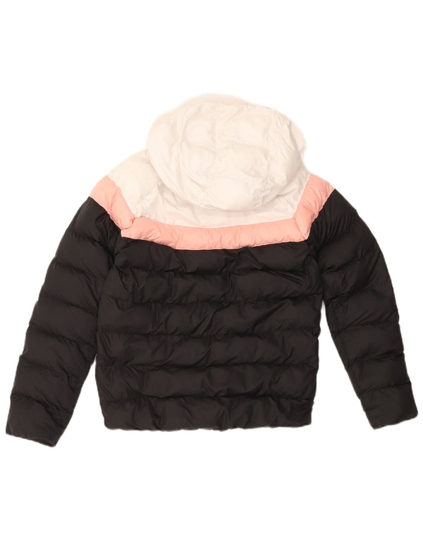 Giacca imbottita con cappuccio NIKE da ragazzo 10-11 anni color block medio nero