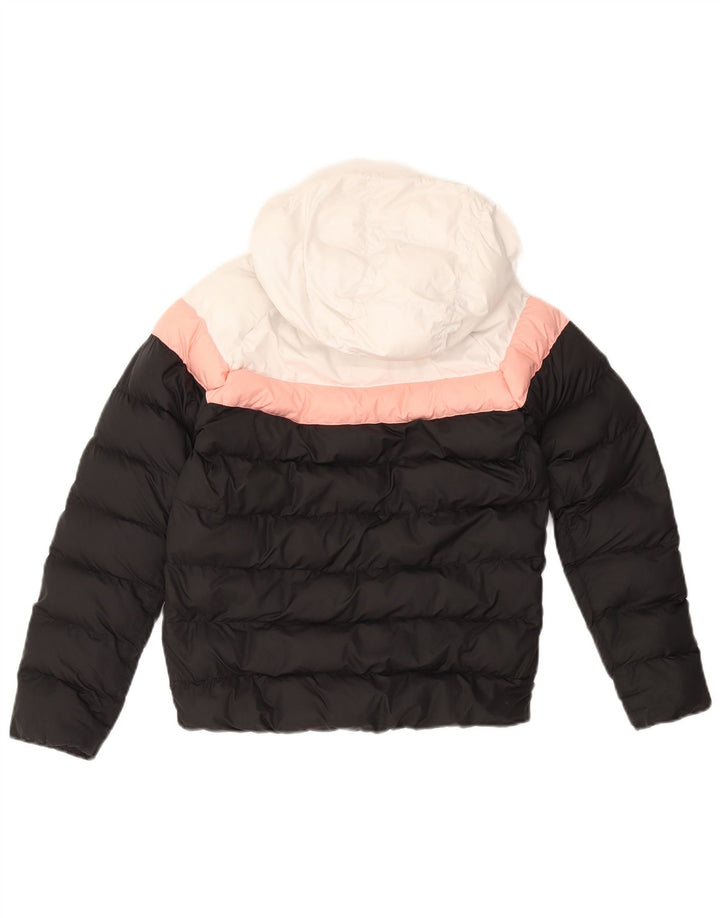 Giacca imbottita con cappuccio NIKE da ragazzo 10-11 anni color block medio nero