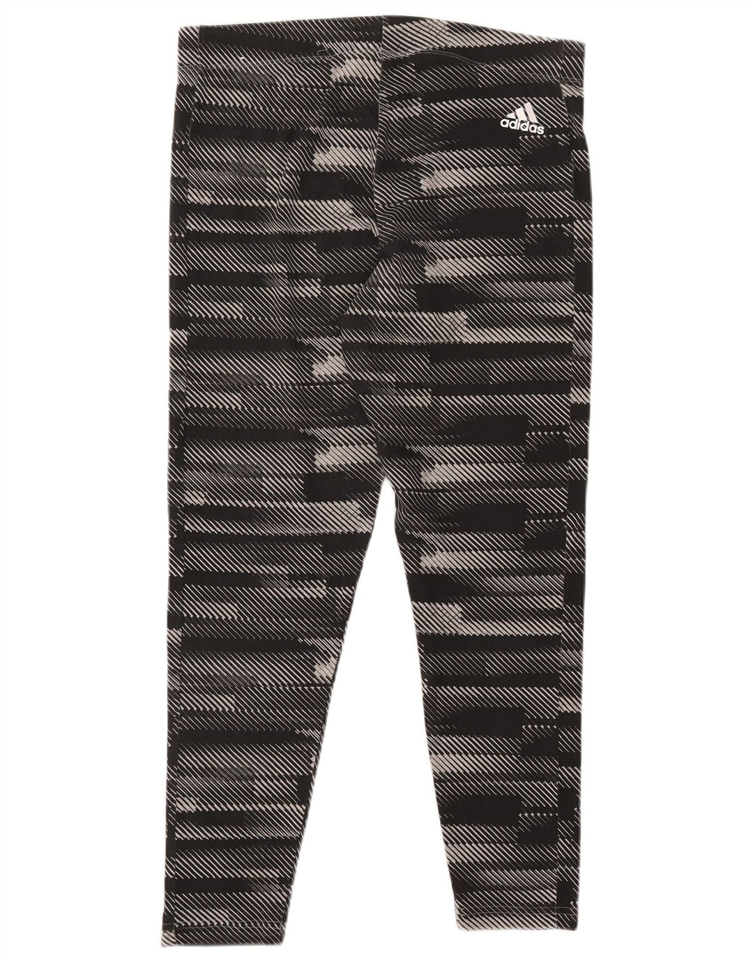 Leggings grafici da donna ADIDAS UK 16/18 Cotone a righe nere grandi