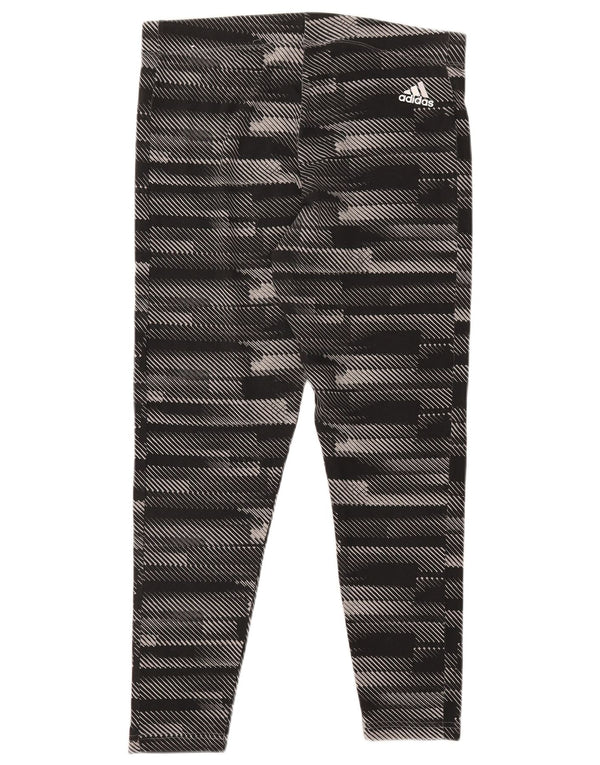Leggings grafici da donna ADIDAS UK 16/18 Cotone a righe nere grandi