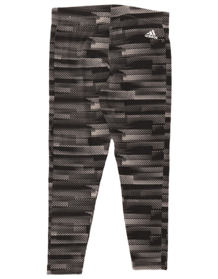 Leggings grafici da donna ADIDAS UK 16/18 Cotone a righe nere grandi