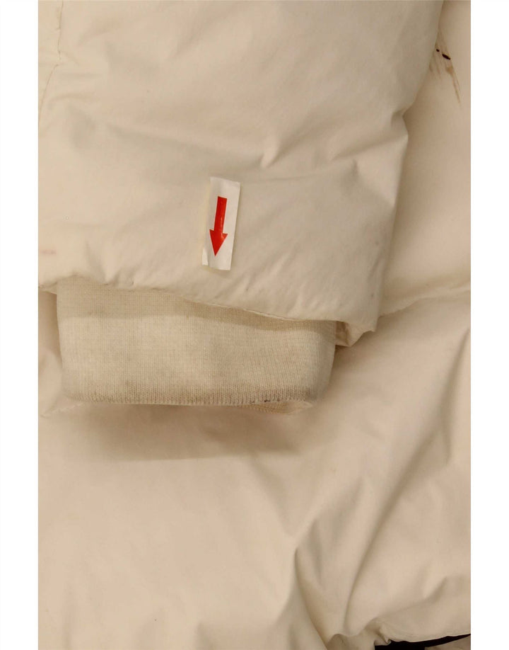 Giacca imbottita anorak da uomo con cappuccio Woolrich UK 40 grande bianca