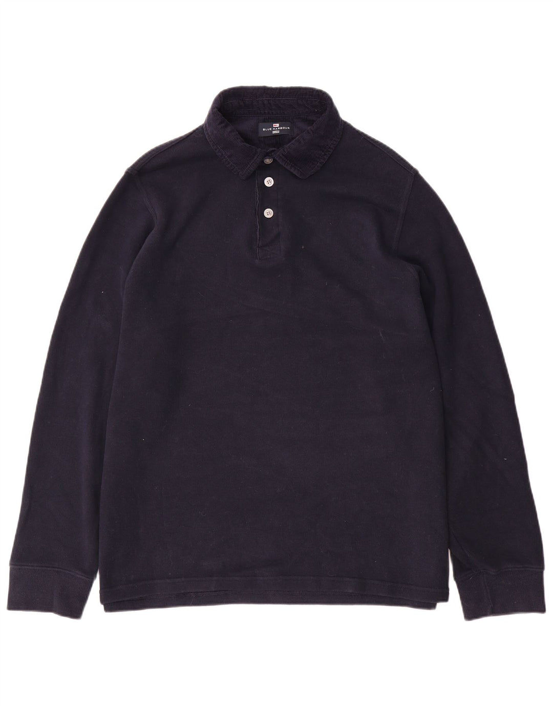 Polo a maniche lunghe da uomo Marks & Spencer Blue Harbour grande blu navy