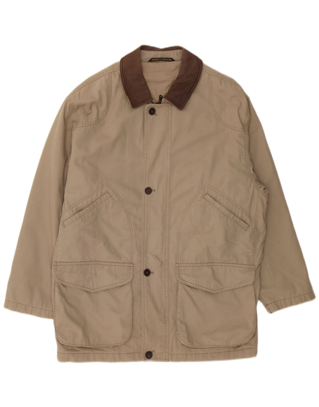 Giacca utility da uomo Marks & Spencer UK 38 Cotone beige medio