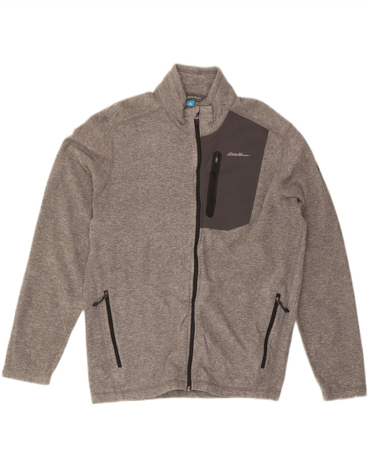 EDDIE BAUER Mens Fleece Jacket UK 40 Large Grey Vintage Eddie Bauer and Second-Hand Eddie Bauer from Messina Hembry 