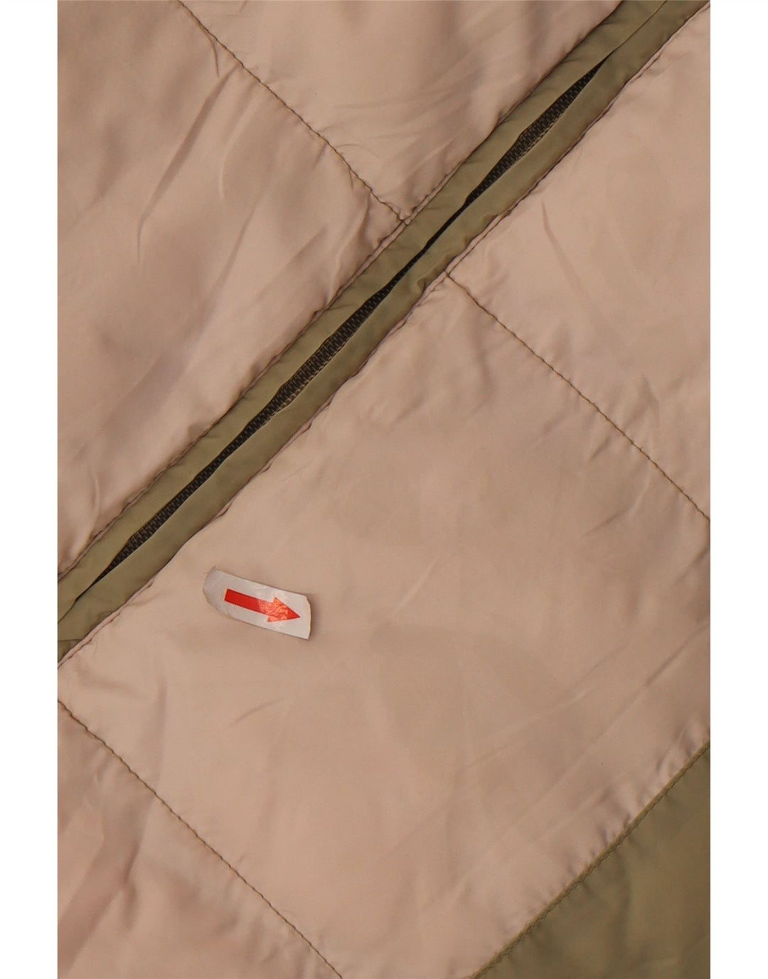 Gilet imbottito ASICS da donna UK 14 medio kaki poliestere color block