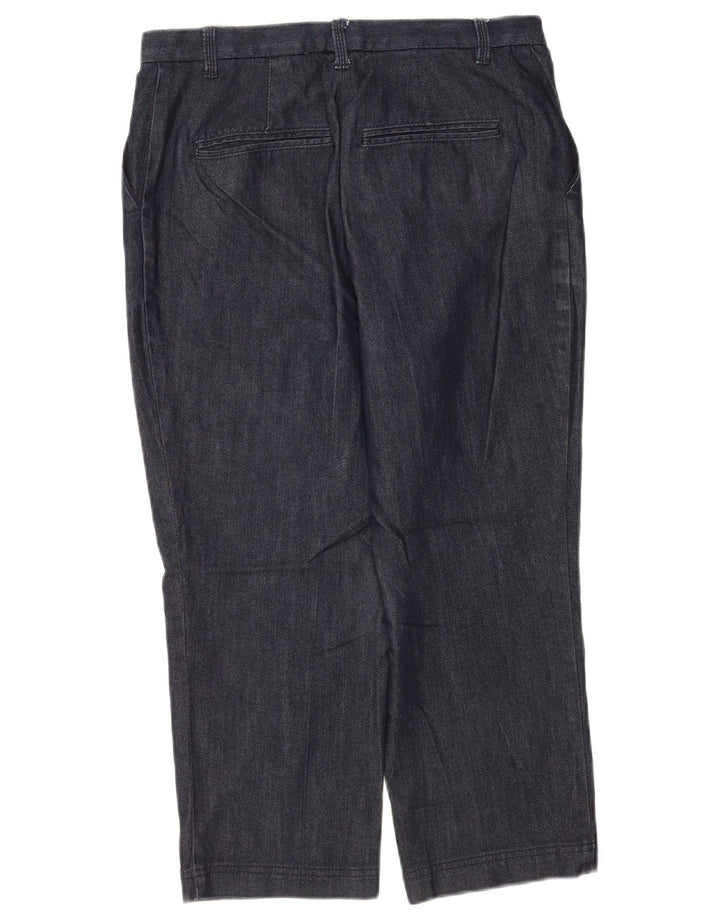 Pantaloni Capri da donna Marks & Spencer UK 12 Medium W30 L22 Blu Navy