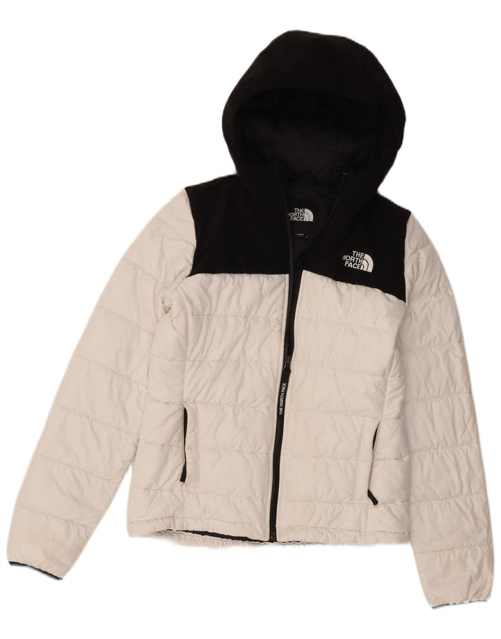 Giacca imbottita con cappuccio da donna The North Face UK 10 Small White Colourblock