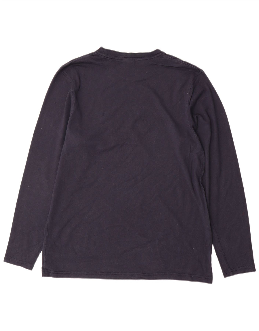 Top NIKE da uomo a maniche lunghe UK 39/41 medio cotone blu navy