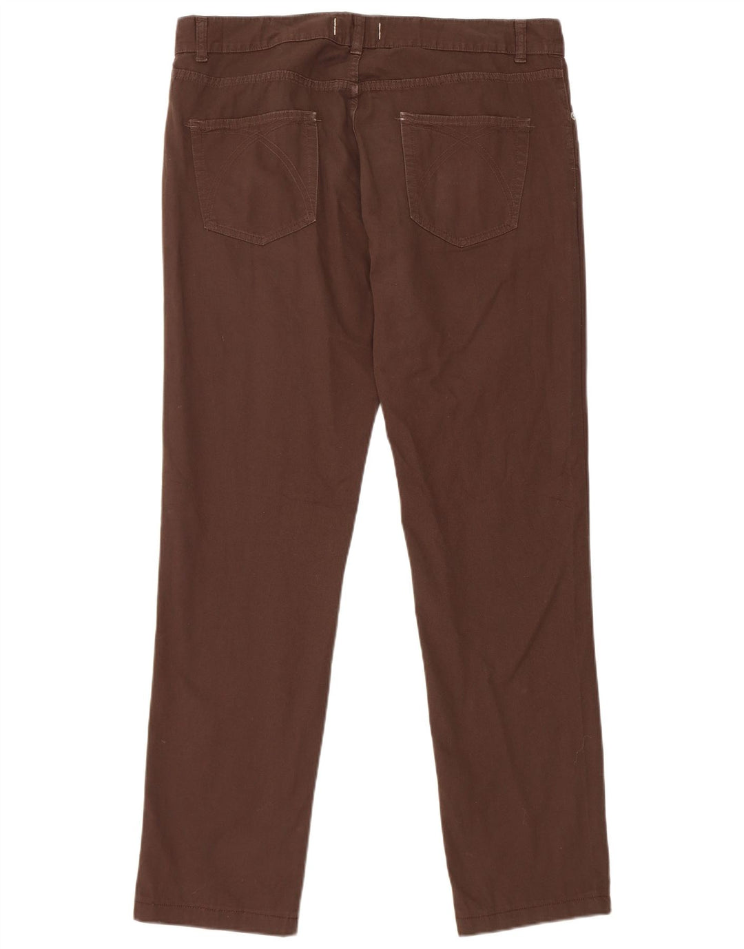 Pantaloni casual dritti da uomo Benetton W36 L32 Marrone