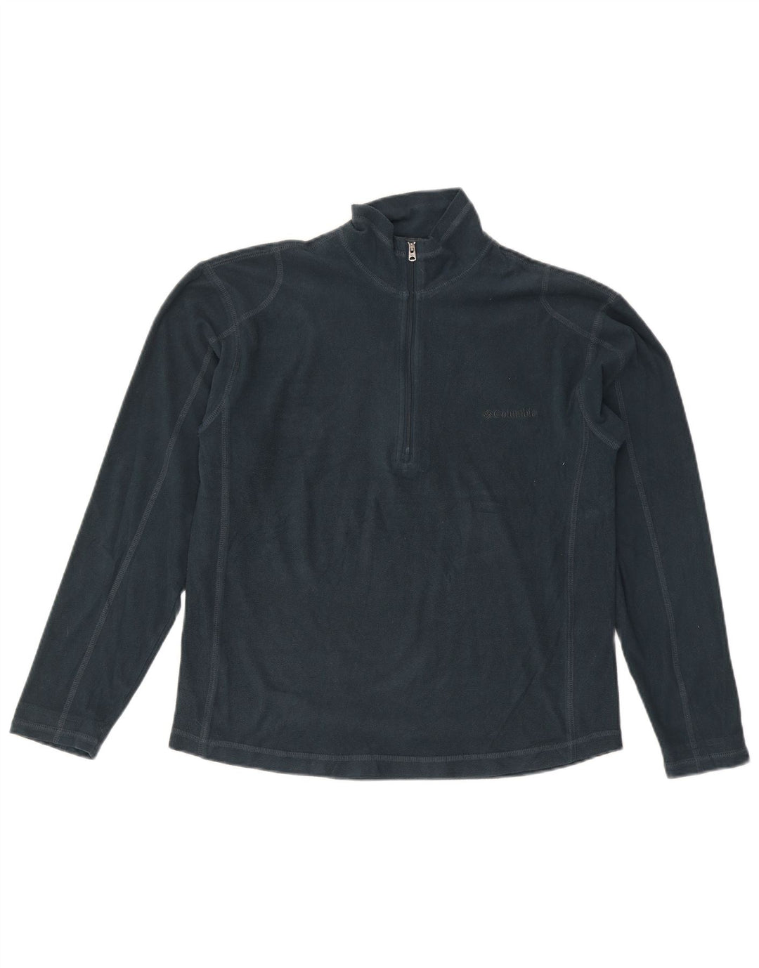 Maglione in pile da uomo Columbia con zip e collo piccolo in poliestere verde