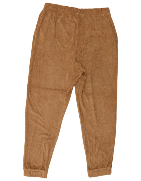 Pantaloni da tuta da donna Zara Joggers UK 14 Large Marrone Cotone