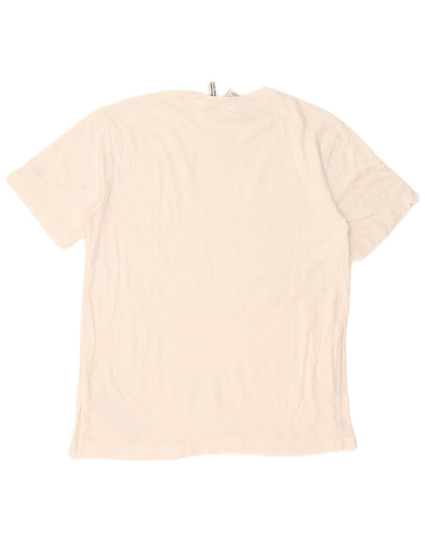 T-shirt da uomo Champion Top in cotone bianco medio