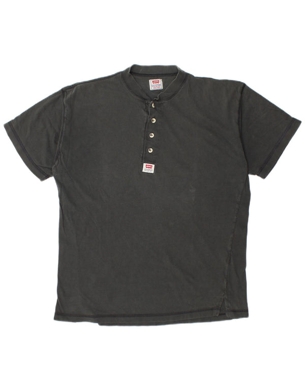 T-shirt da uomo LEVI'S Top grande in cotone nero