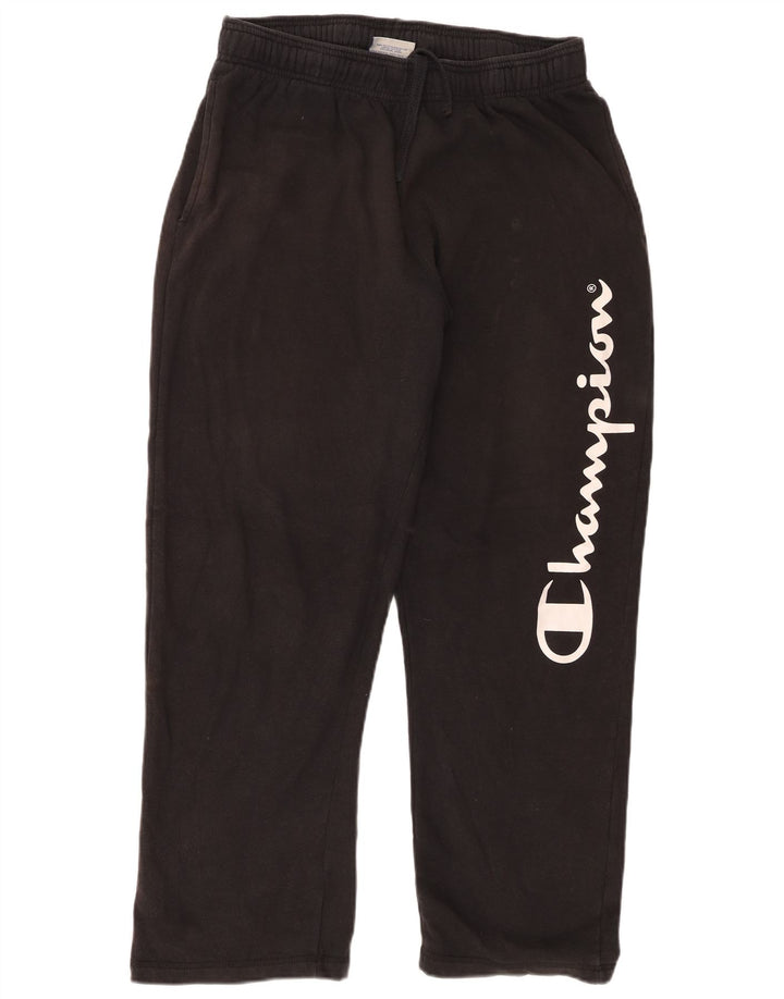 Pantaloni da tuta con grafica Champion da uomo, grandi, in cotone nero