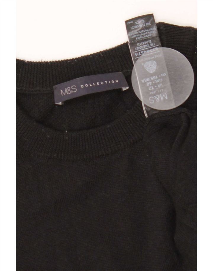 Abito maglione da donna Marks & Spencer UK 12 Lana merino nera media