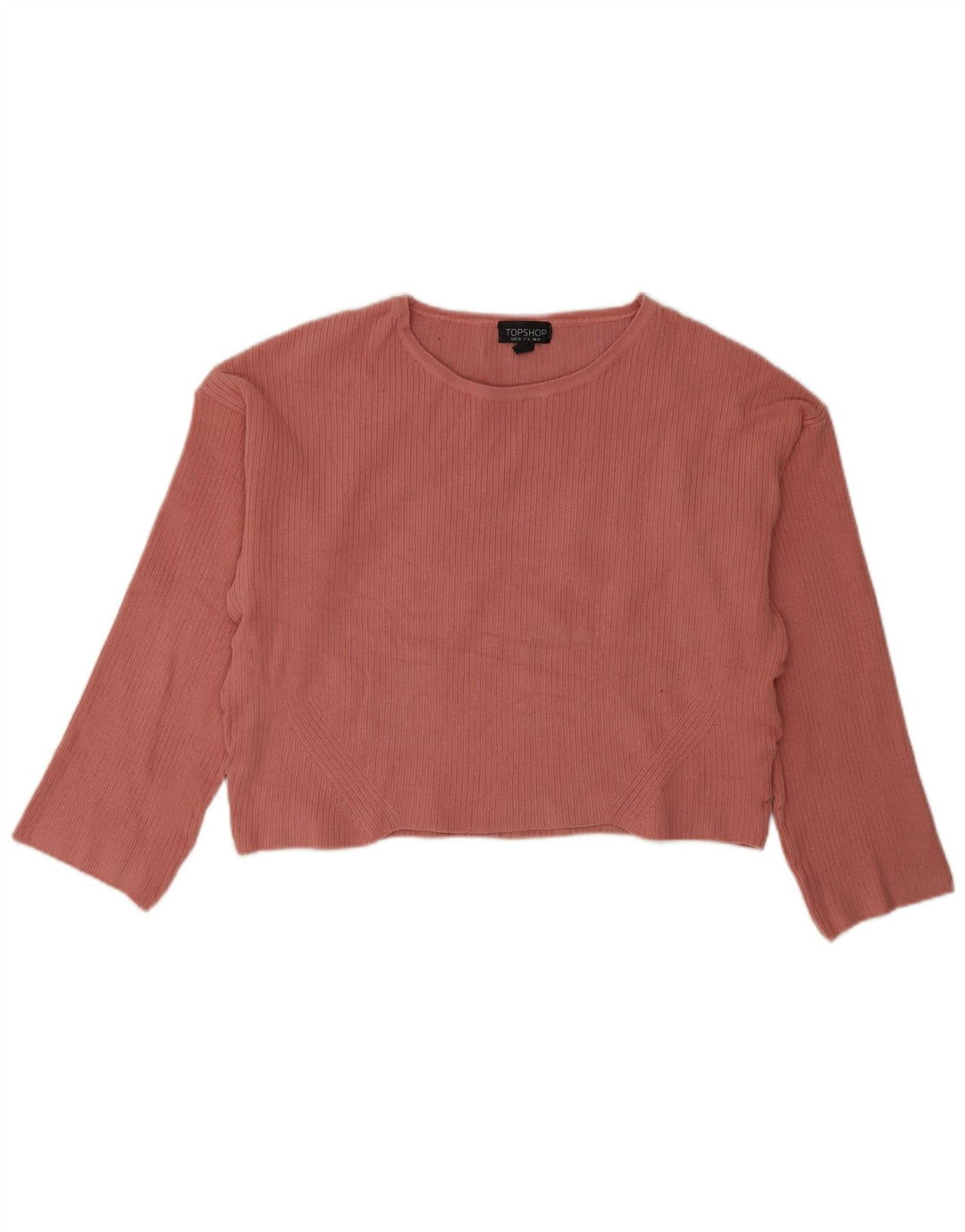 Topshop Top oversize da donna a maniche lunghe UK 10 piccolo acrilico rosa