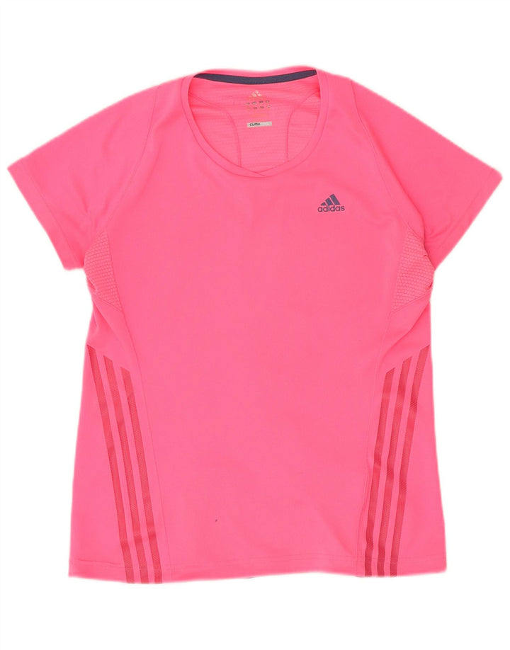 T-shirt Adidas Climacool da donna Top UK 12 poliestere rosa medio