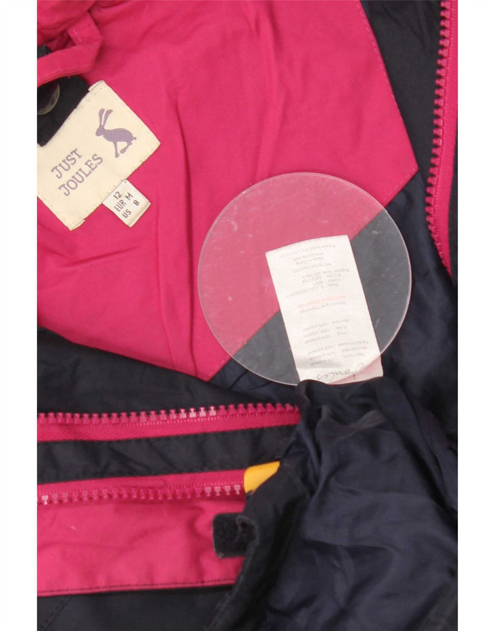 Giacca antipioggia con cappuccio da donna Joules UK 12 medio blu navy poliestere