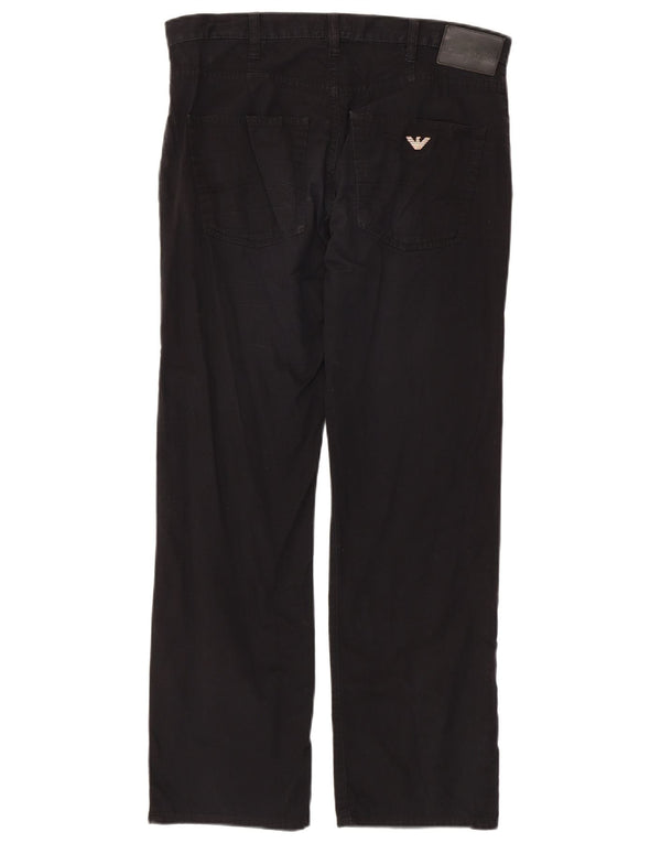 Pantaloni casual dritti da uomo Armani W32 L28 neri
