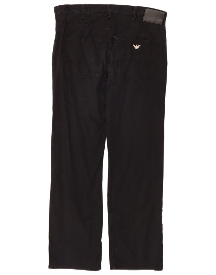 Pantaloni casual dritti da uomo Armani W32 L28 neri